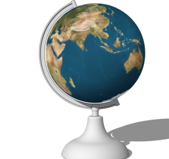 现代地球仪摆件su模型