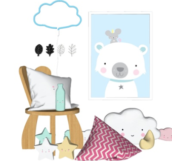 北欧儿童椅玩具su模型