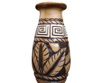 东南亚树叶陶瓷花瓶su模型