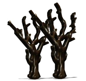 现代树枝摆件su模型