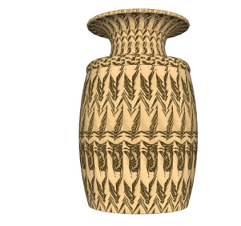 现代黄色花瓶su模型