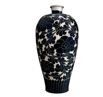 中式陶瓷花瓶su模型