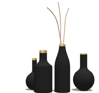 现代陶瓷花瓶组合su模型