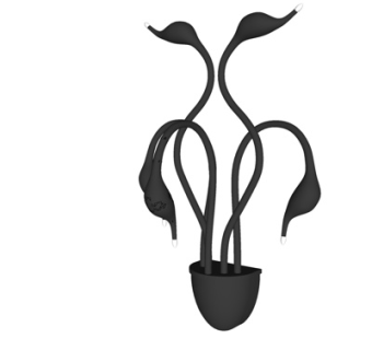 现代天鹅盆栽摆件su模型