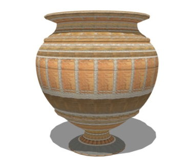 东南亚陶瓷花瓶su模型