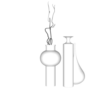 现代陶瓷花瓶su模型