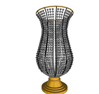 欧式水晶花瓶su模型