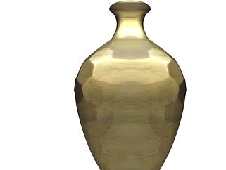现代金属花瓶su模型