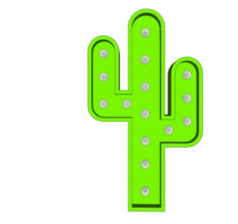 现代仙人掌景观灯su模型