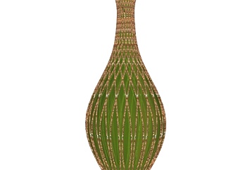 现代木质花瓶su模型