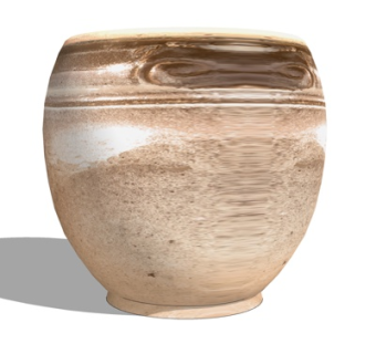 现代咖啡色陶罐su模型