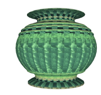 现代绿色陶瓷花瓶su模型