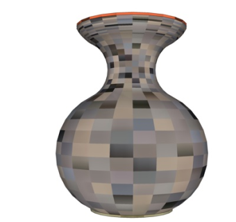 现代网格陶瓷花瓶su模型