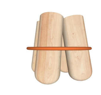 北欧原木艺术摆件su模型