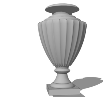 欧式陶瓷花钵su模型