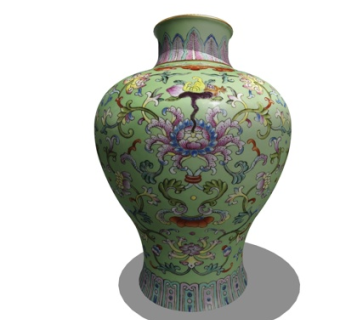 东南亚陶瓷花瓶su模型