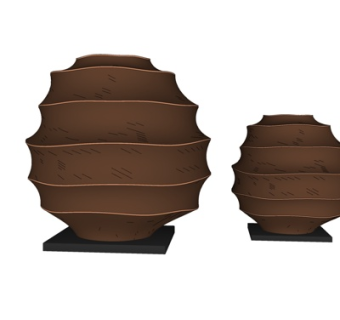 现代纱罩台灯su模型