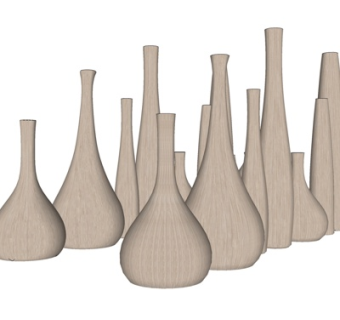 现代陶瓷器皿组合su模型