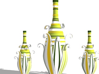欧式<em>陶瓷花瓶</em>su模型