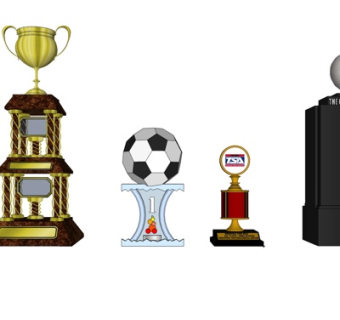 现代金属奖杯su模型