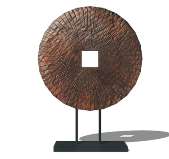 中式铜钱摆件su模型