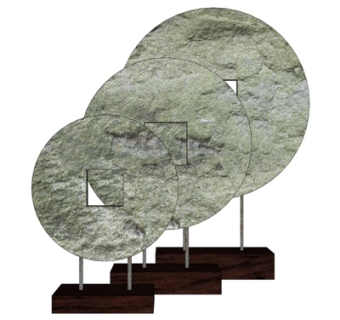 中式铜钱摆件su模型