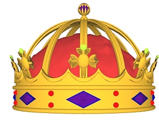 欧式皇冠摆件su模型