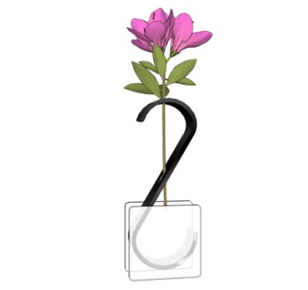 现代花瓶花卉摆件su模型