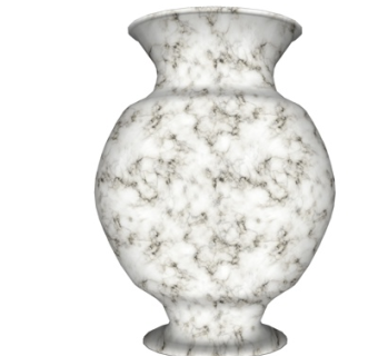 现代印花陶瓷花瓶su模型