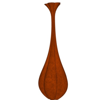 欧式实木花瓶su模型