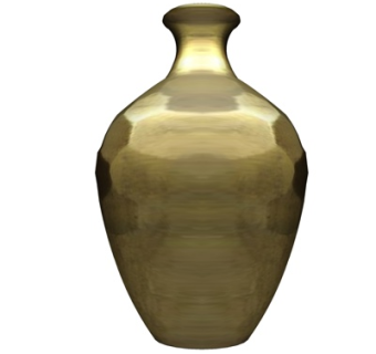 现代金色陶瓷器皿su模型