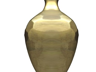 现代金色陶瓷器皿su模型