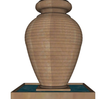 现代陶瓷瓷罐摆件su模型