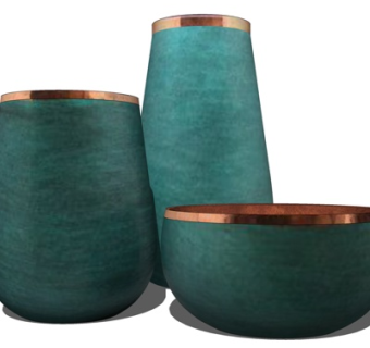 现代陶瓷瓷罐组合su模型