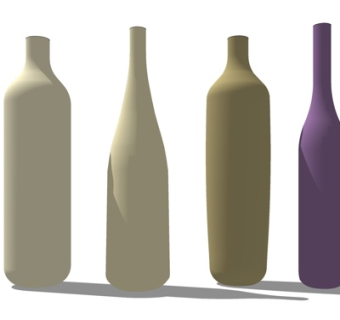 现代陶瓷器皿组合su模型