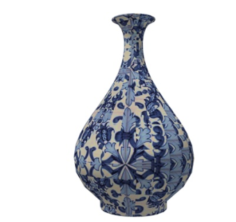 中式青花陶瓷花瓶su模型