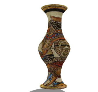 中式陶瓷花瓶su模型