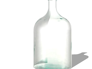 现代玻璃酒罐su模型