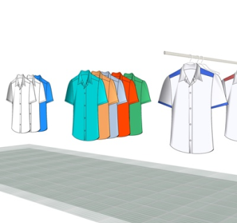 现代衣物su模型