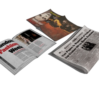 现代报纸su模型