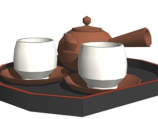 <em>中式</em>茶具su模型
