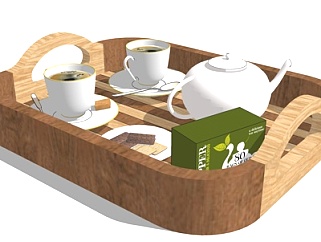 中式<em>茶具</em>su模型