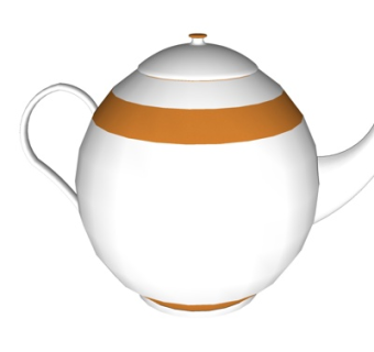 中式茶具su模型