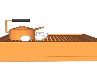 中式<em>茶具</em>su模型