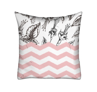 现代布艺印花抱枕su模型