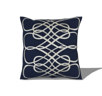 现代布艺几何抱枕su模型