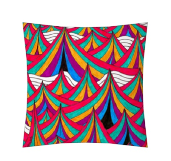 现代布艺抽象抱枕su模型