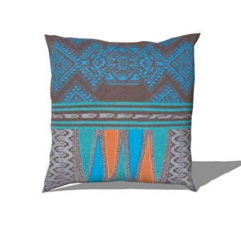 现代布艺几何抱枕su模型