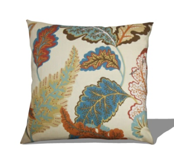 现代布艺印花抱枕su模型