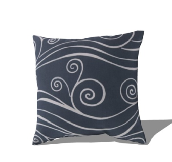 现代布艺蜗牛抱枕su模型